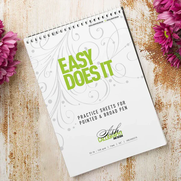 Ash Calligraphy Easy Does It Practice Pad - A4 Spiral Bound - Image 3
