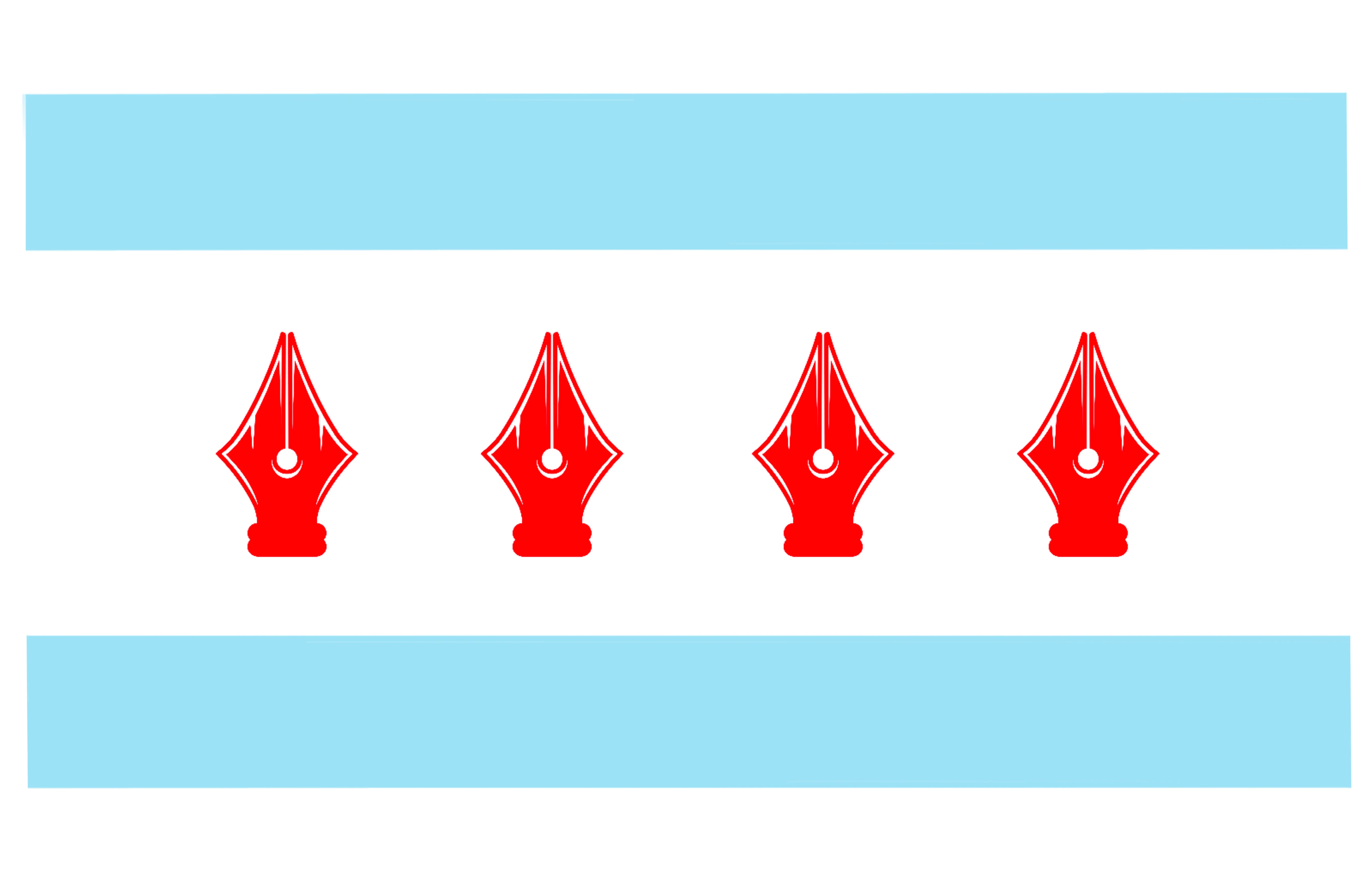 Atlas Stationers Sticker - Chicago Nib Flag - Image 3