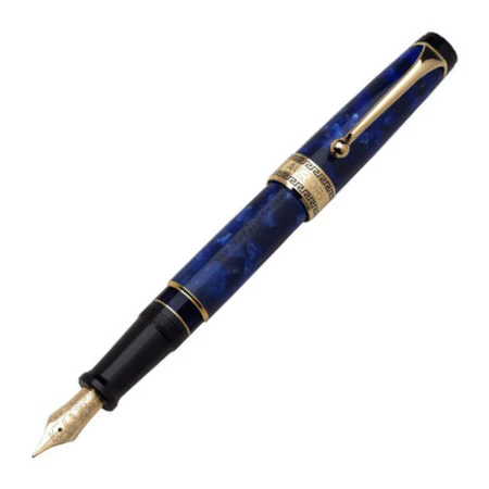 Aurora Optima Auroloide Fountain Pen - Blue with Gold Trim (Doorbuster) - Image 6