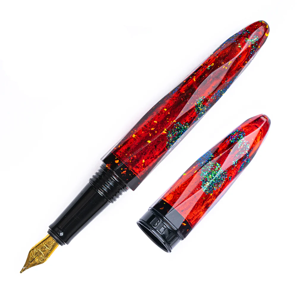 Benu Briolette Fountain Pen - Ruby Forest - Image 5