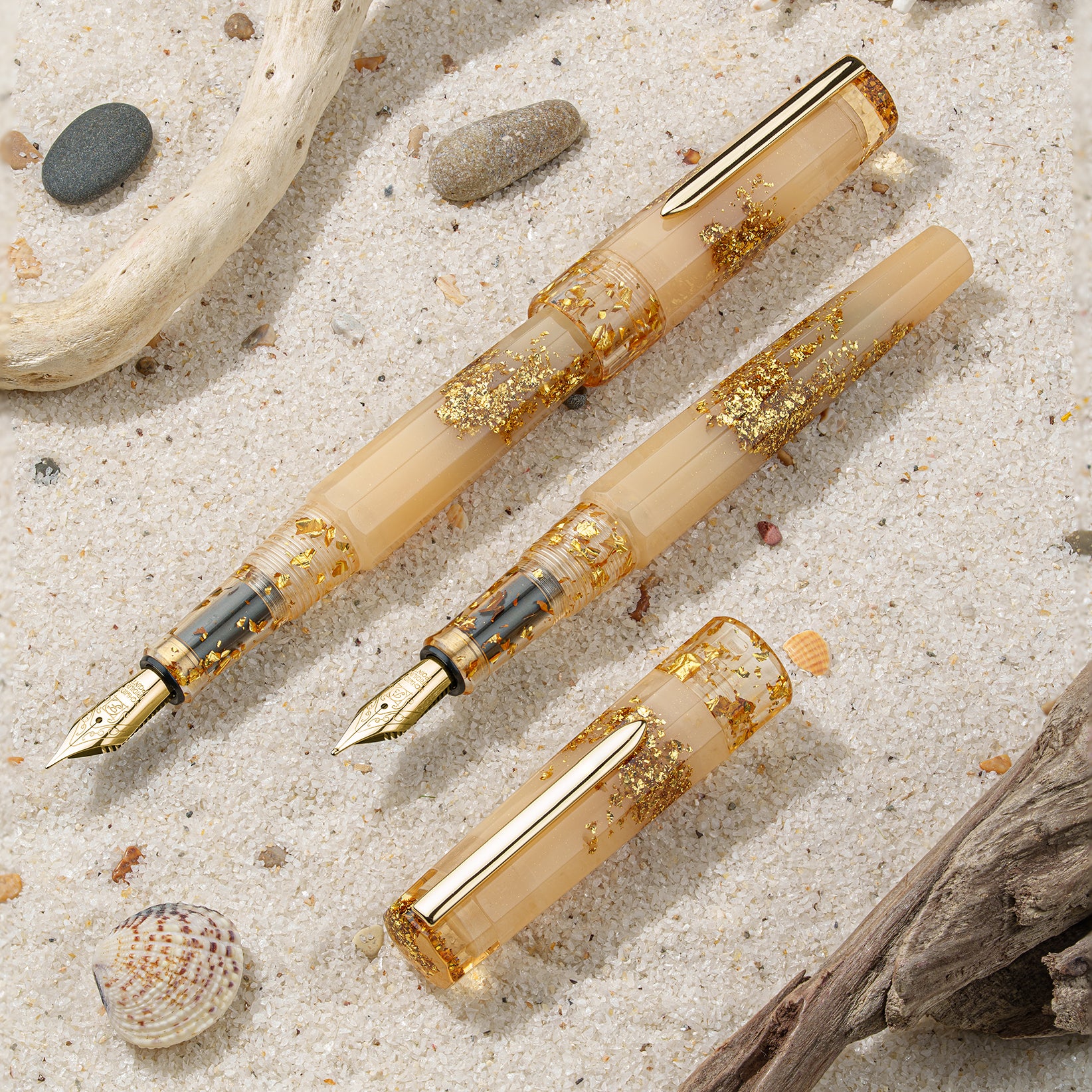 Benu Euphoria Fountain Pen - Golden Beach (Limited Edition) - Image 4