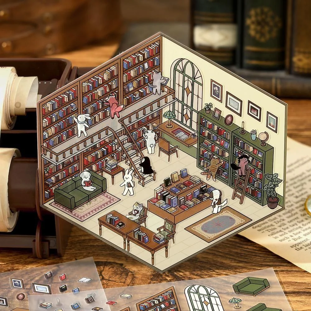 BGM Diorama 2.5D Stickers - Vol. 2 - Library - Image 4