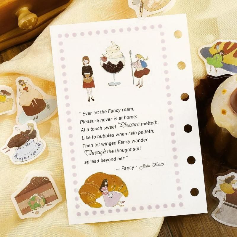 BGM Planner Sticker Flakes - A Girl and a Coffee Shop - Chocolate Milk - Image 5