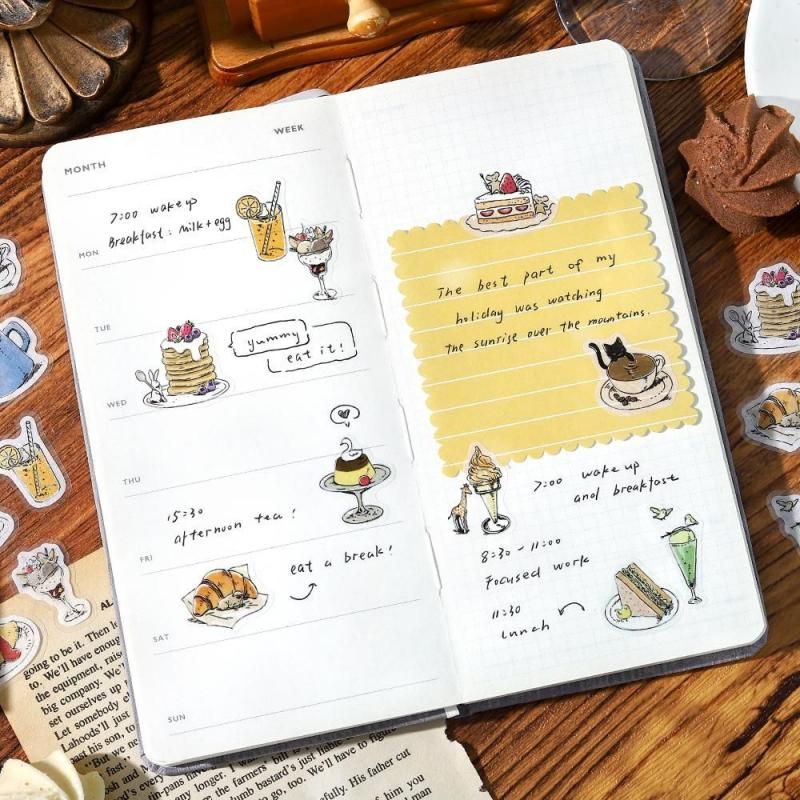 BGM Planner Sticker Flakes - Mini Mini Animals - Cafe - Image 5
