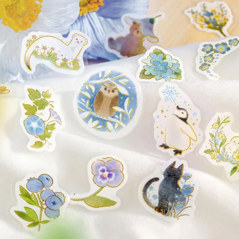 BGM Planner Sticker Flakes - Warm Forest - Blue - Image 4