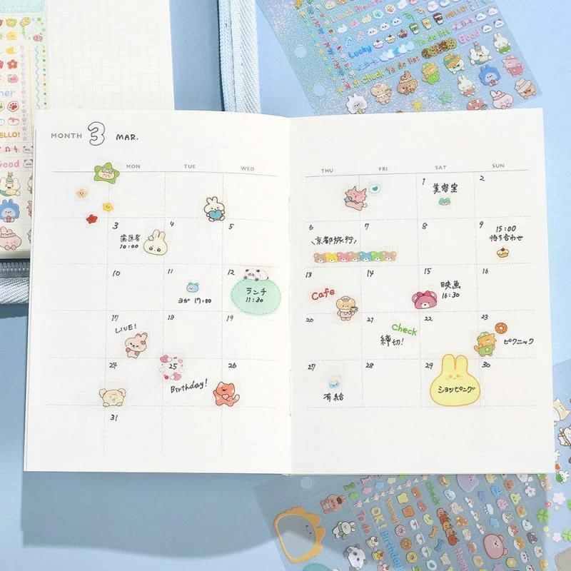 BGM Planner Sticker Sheet - Animal Palette - Image 7