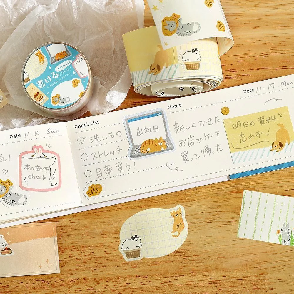 BGM Roll Stickers - Writable Stickers - Warm Weather - Image 4
