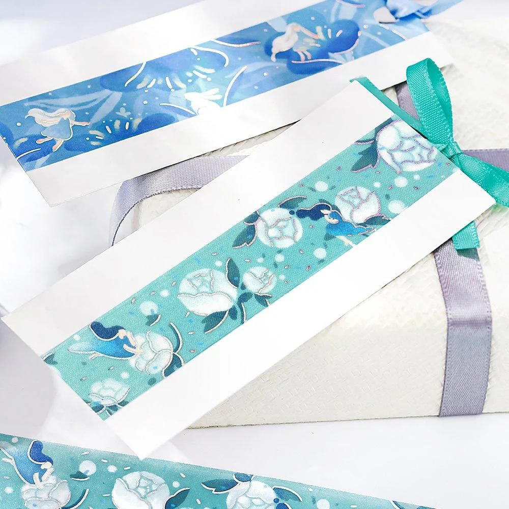 BGM Washi Tape - Foil Stamping - Flower Story - Blue Dream - Image 2