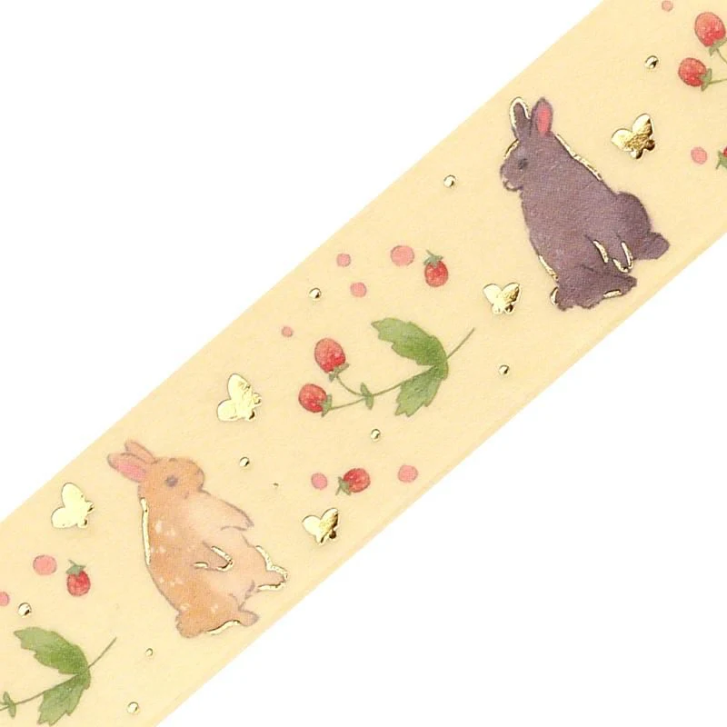 BGM Washi Tape - Rabbit Country - Raspberry - Image 2