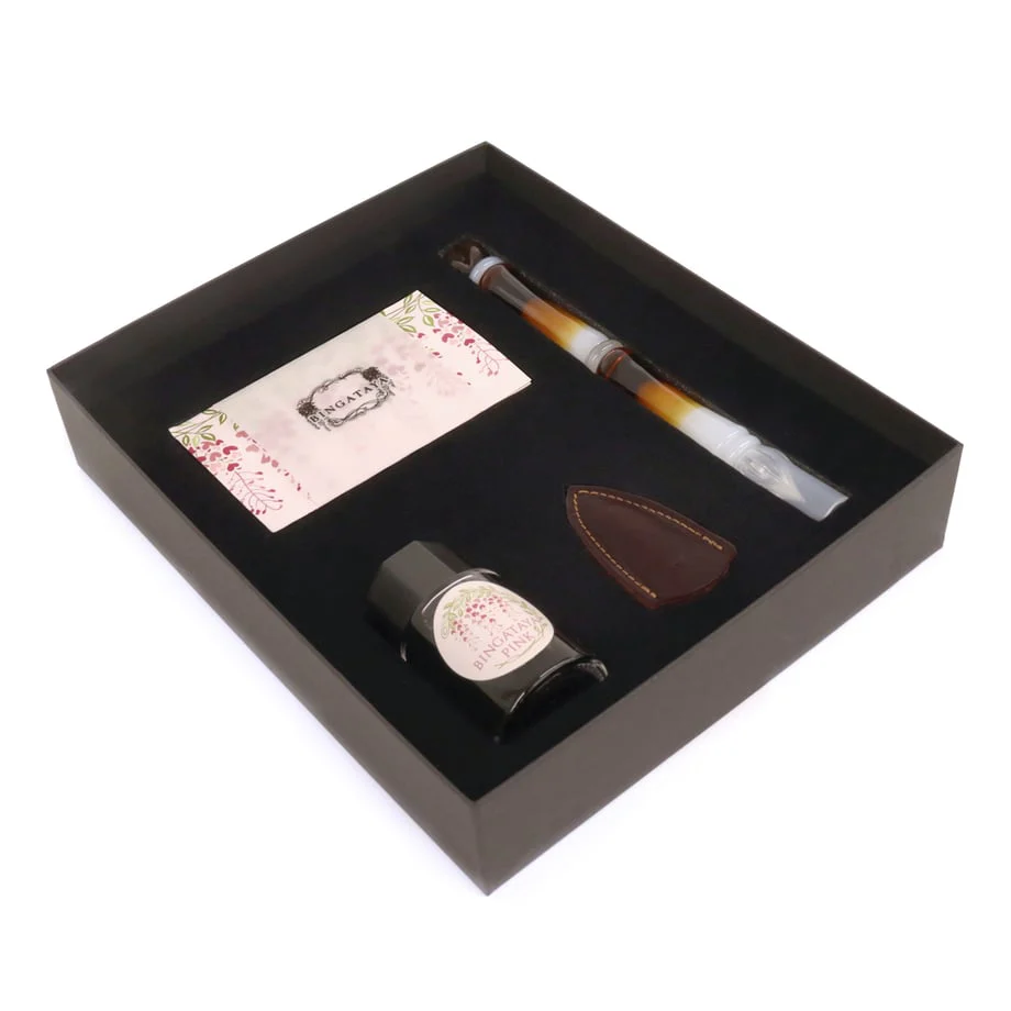 BINGATAYA Glass Pen Set - Pink - Image 3