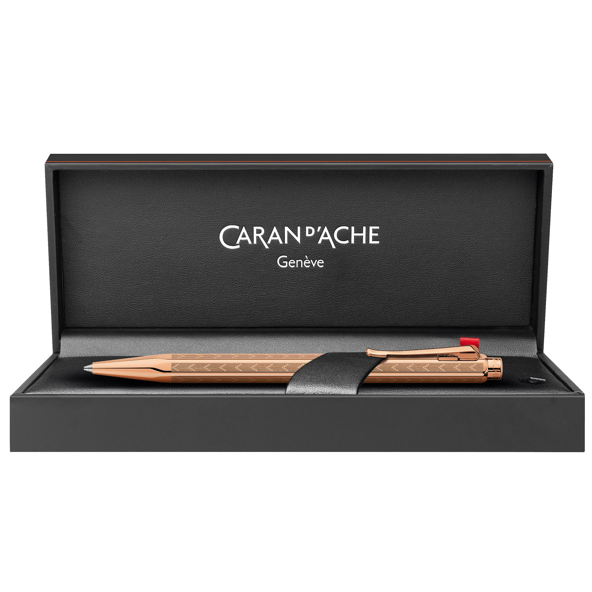 Caran d'Ache 849 Ecridor Gold Ballpoint Pen - Chevron Rose - Image 6