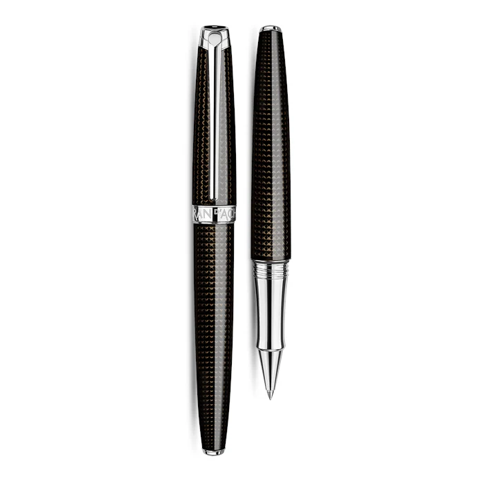 Caran d'Ache LÉMAN Rollerball Pen - De Nuit w/ Silver Trim - Image 4