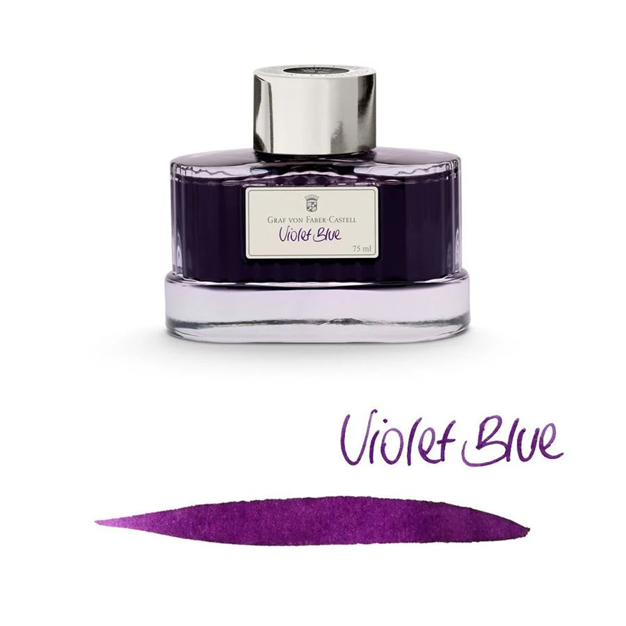 Graf von Faber-Castell Violet Blue - 75ml Bottled Ink - Image 3