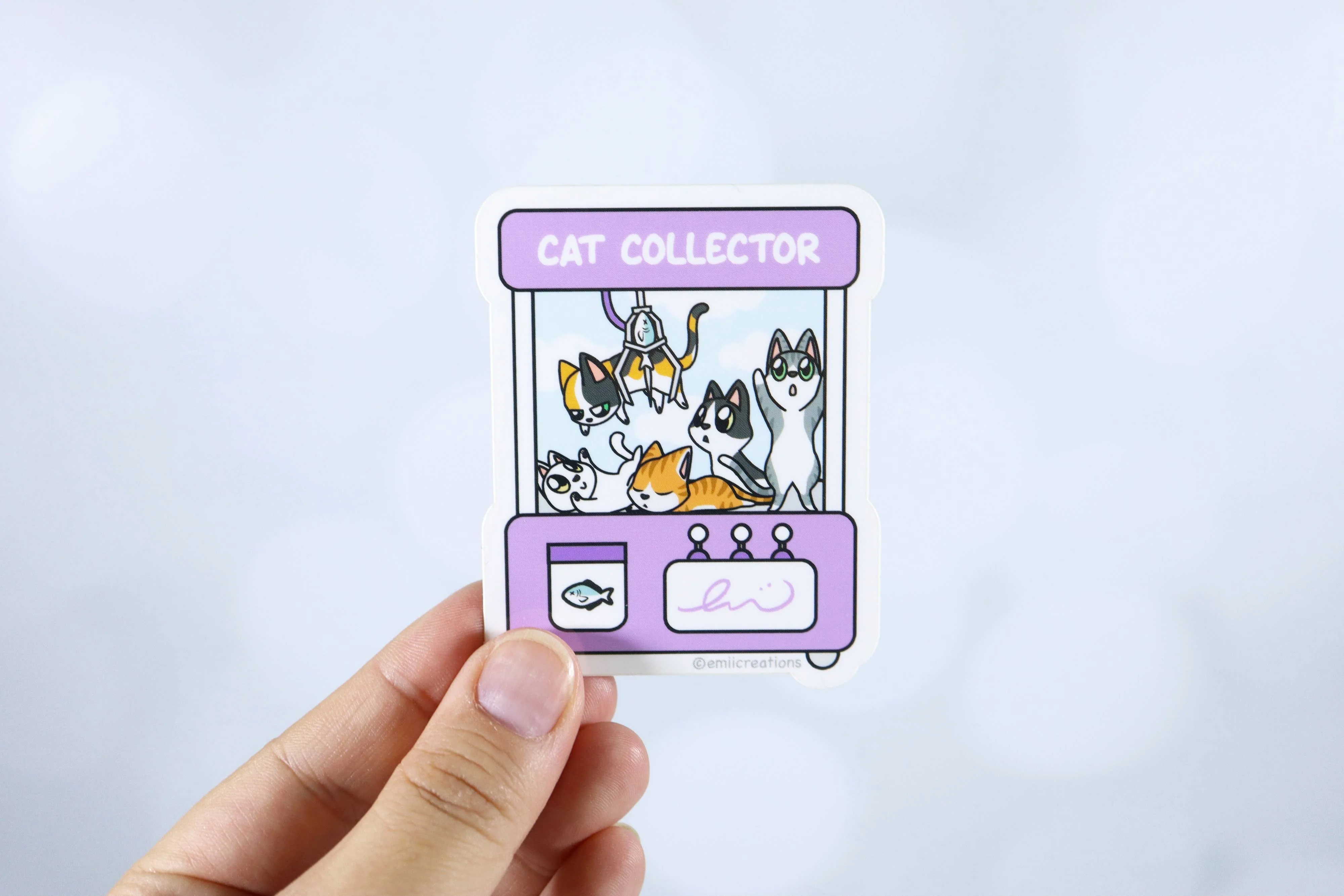 Emii Creations Claw Machine with Cats Sticker - Image 3