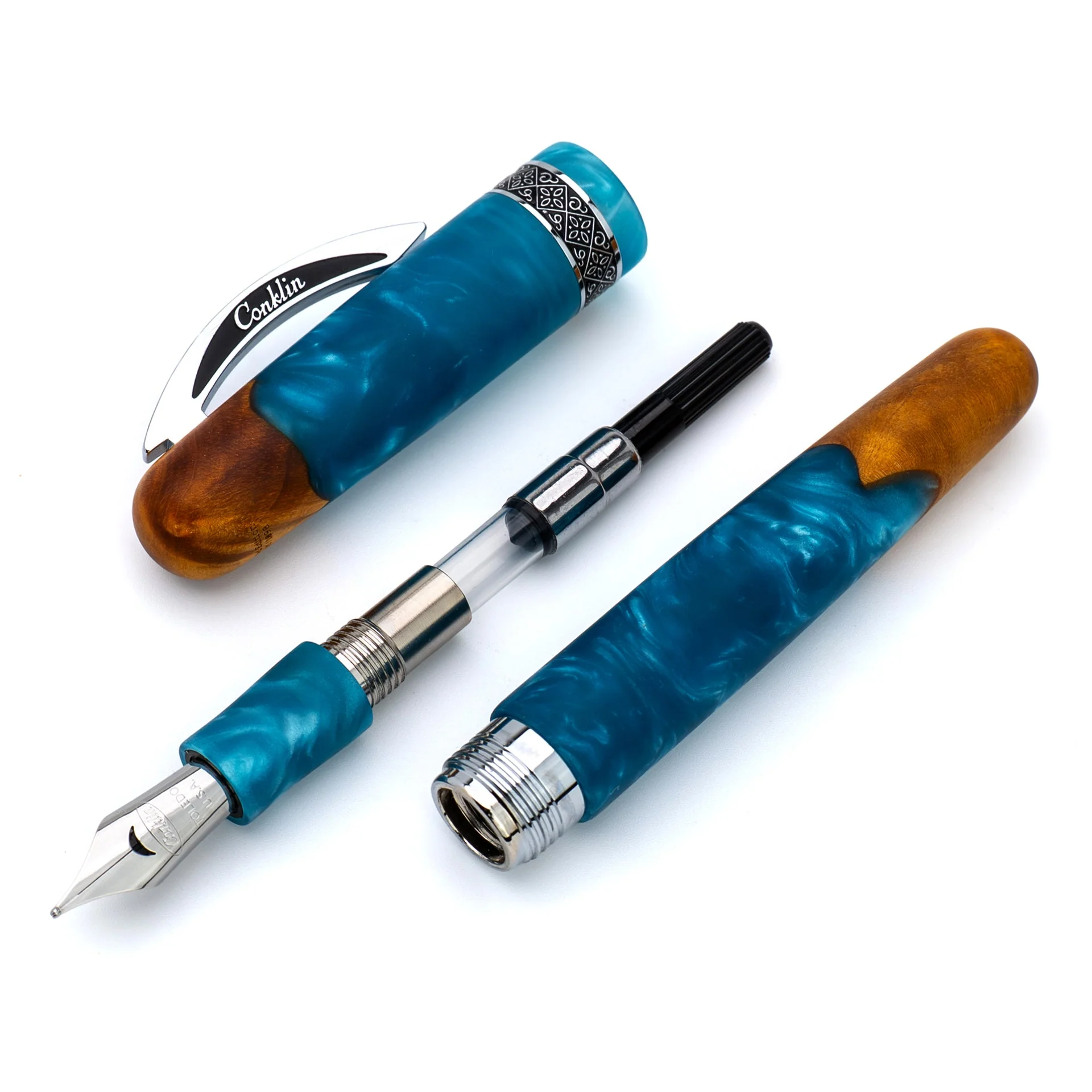 Conklin 1898 Spectra Fusion Fountain Pen - Blue Chrome (Limited Edition) - Image 5