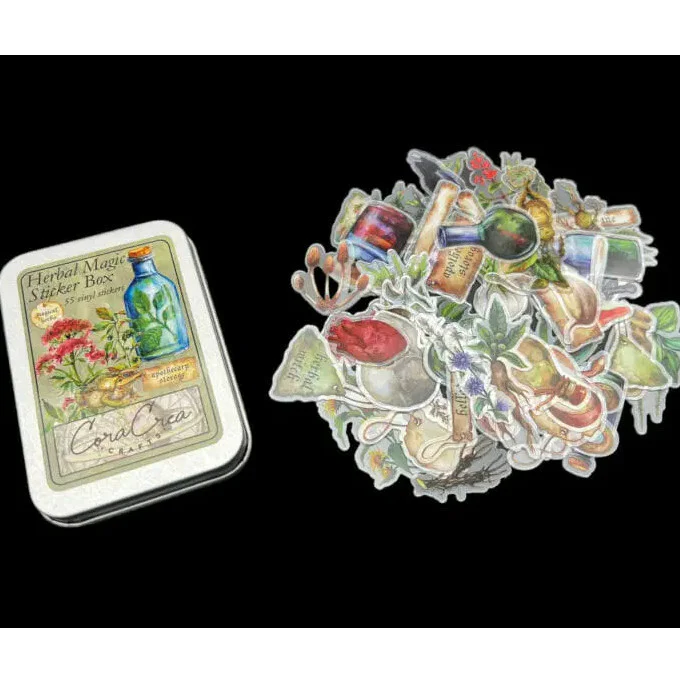 CoraCreaCrafts Sticker Box - Herbal Magic Tin - Image 2