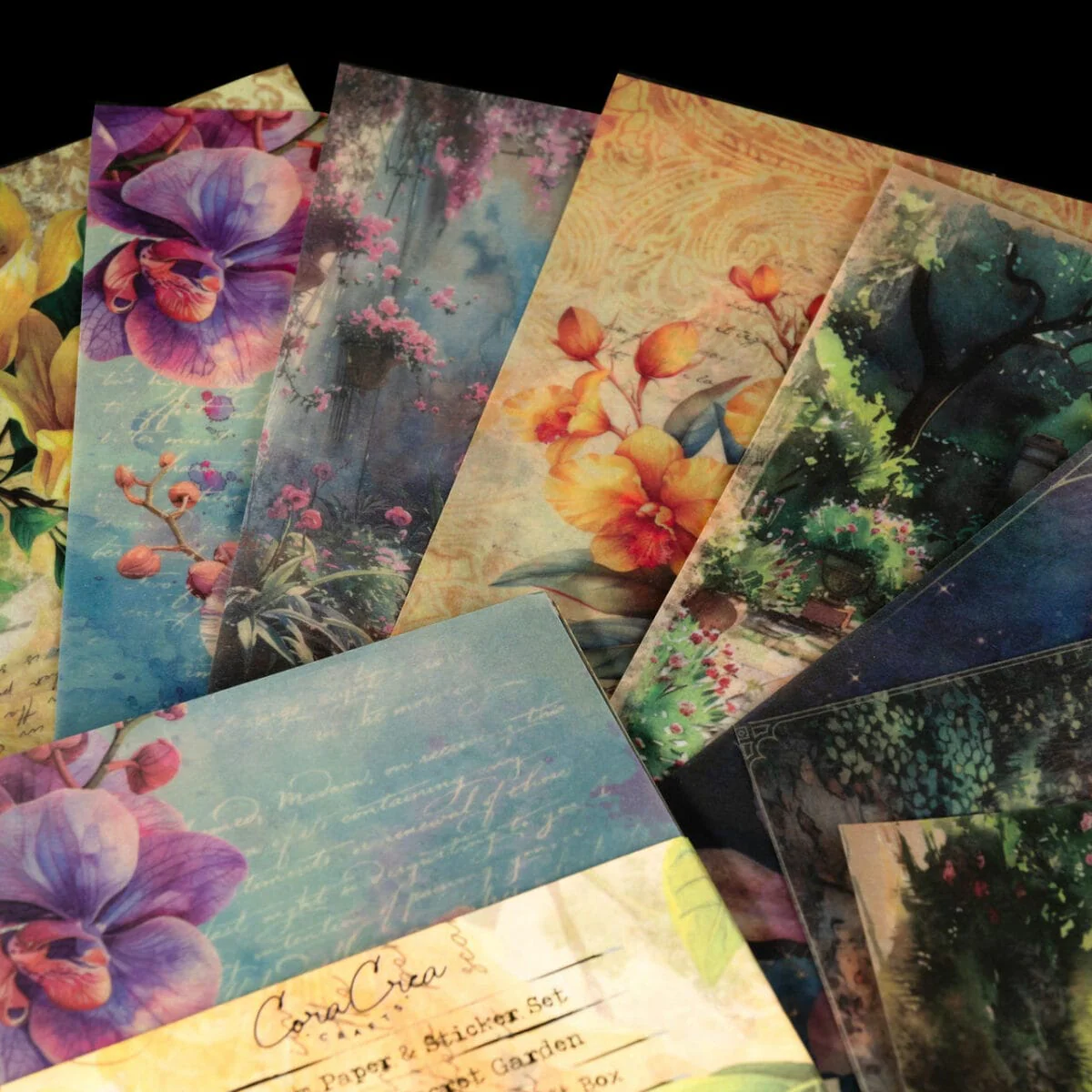 CoraCreaCrafts Sticker & Vellum Paper Set - Secret Garden - Image 2