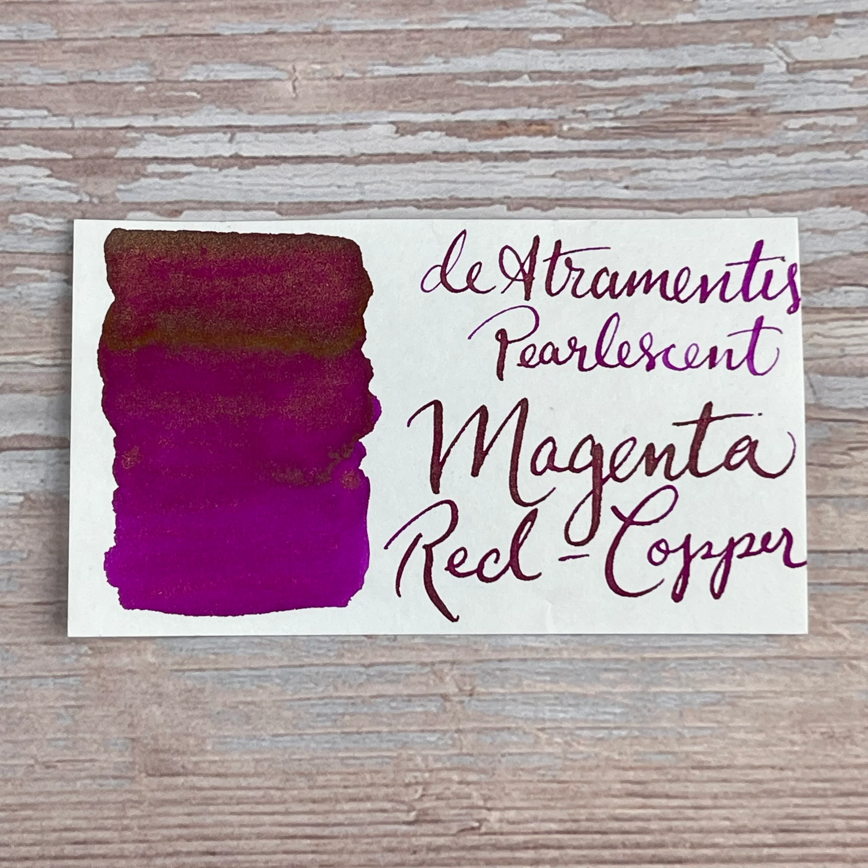 De Atramentis Pearlescent Magenta Red Copper- 45ml Bottled ink