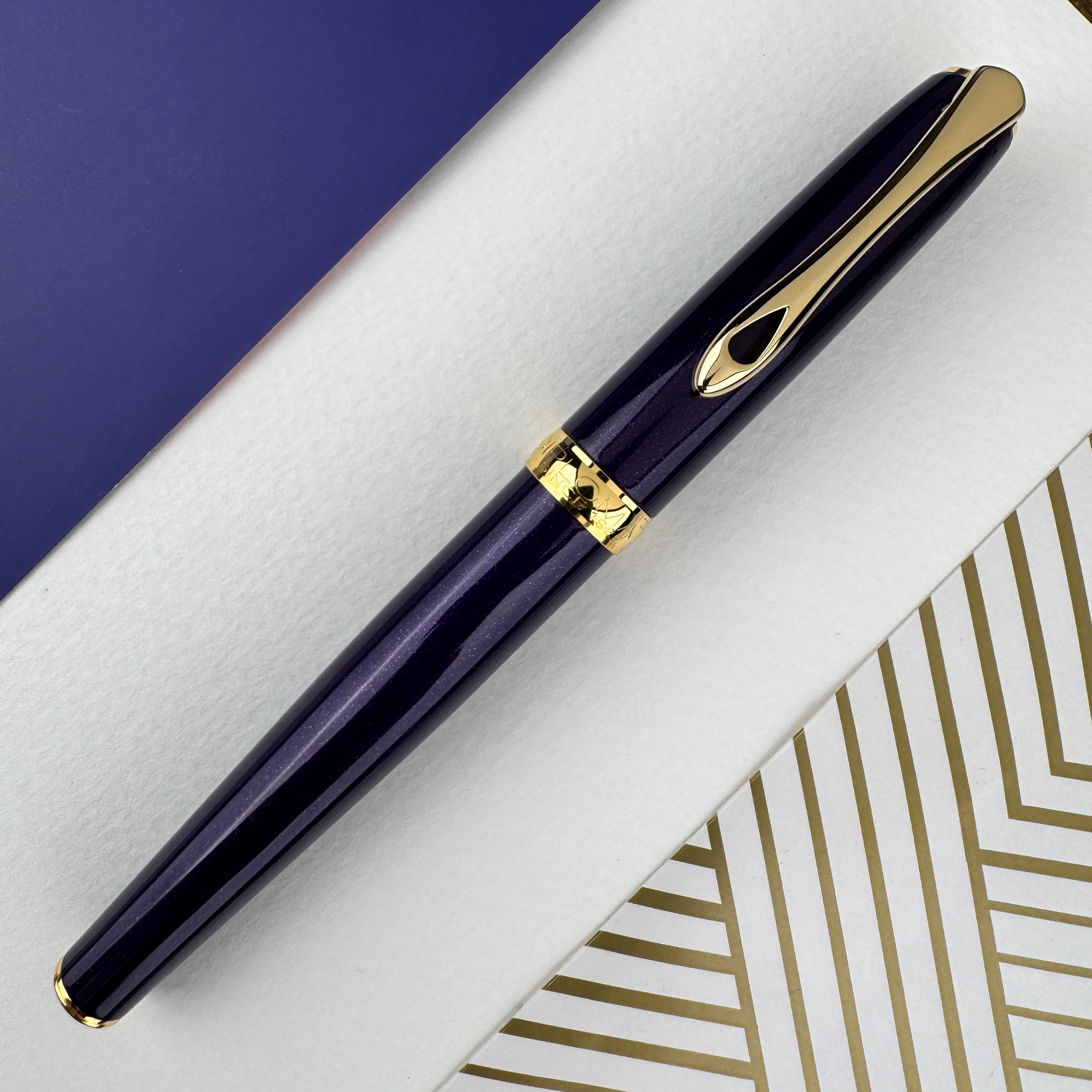 Diplomat Excellence A2 Rollerball Pen - Violet Rain w/ Gold Trim