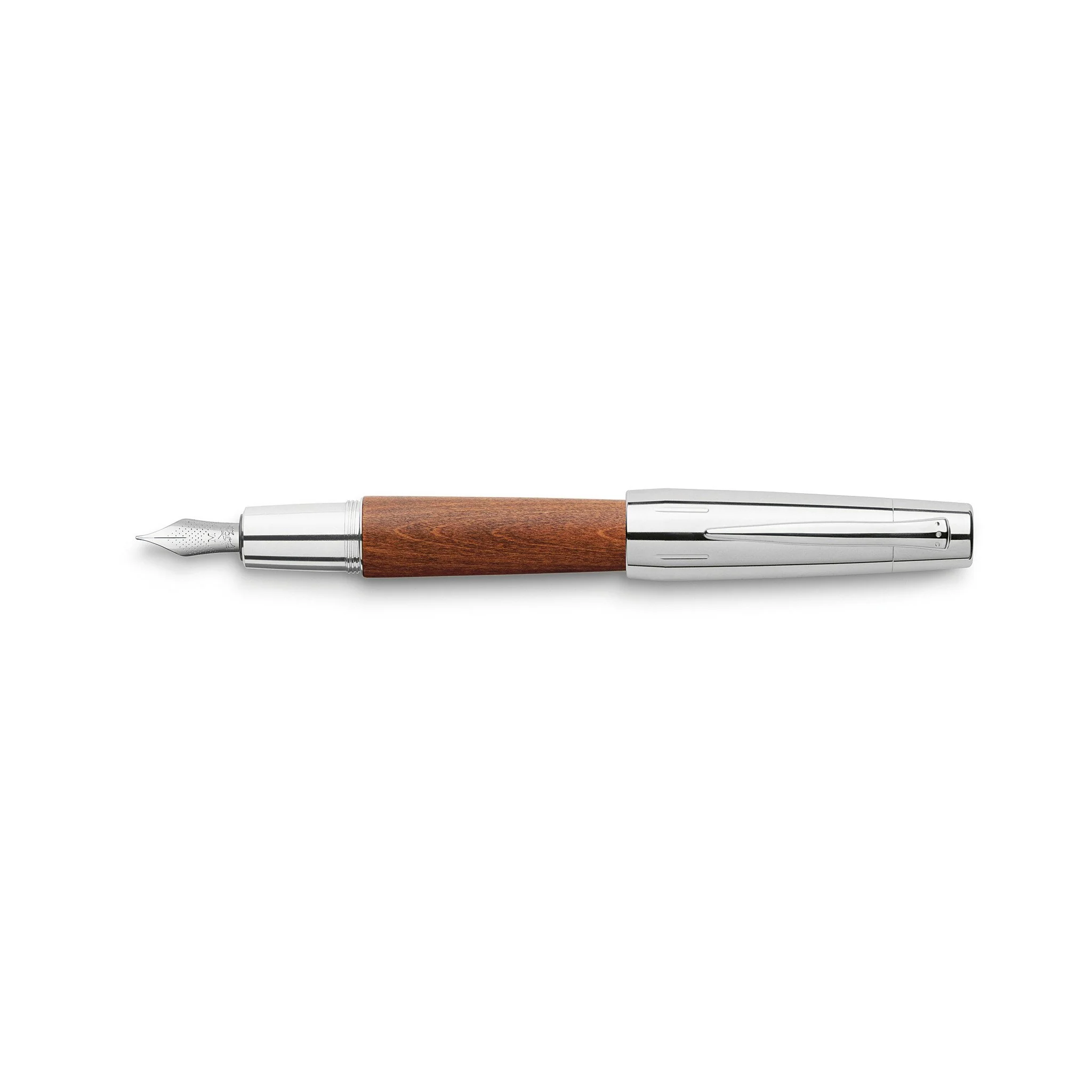Faber-Castell E-Motion Fountain Pen - Wood w/ Chrome - Image 5
