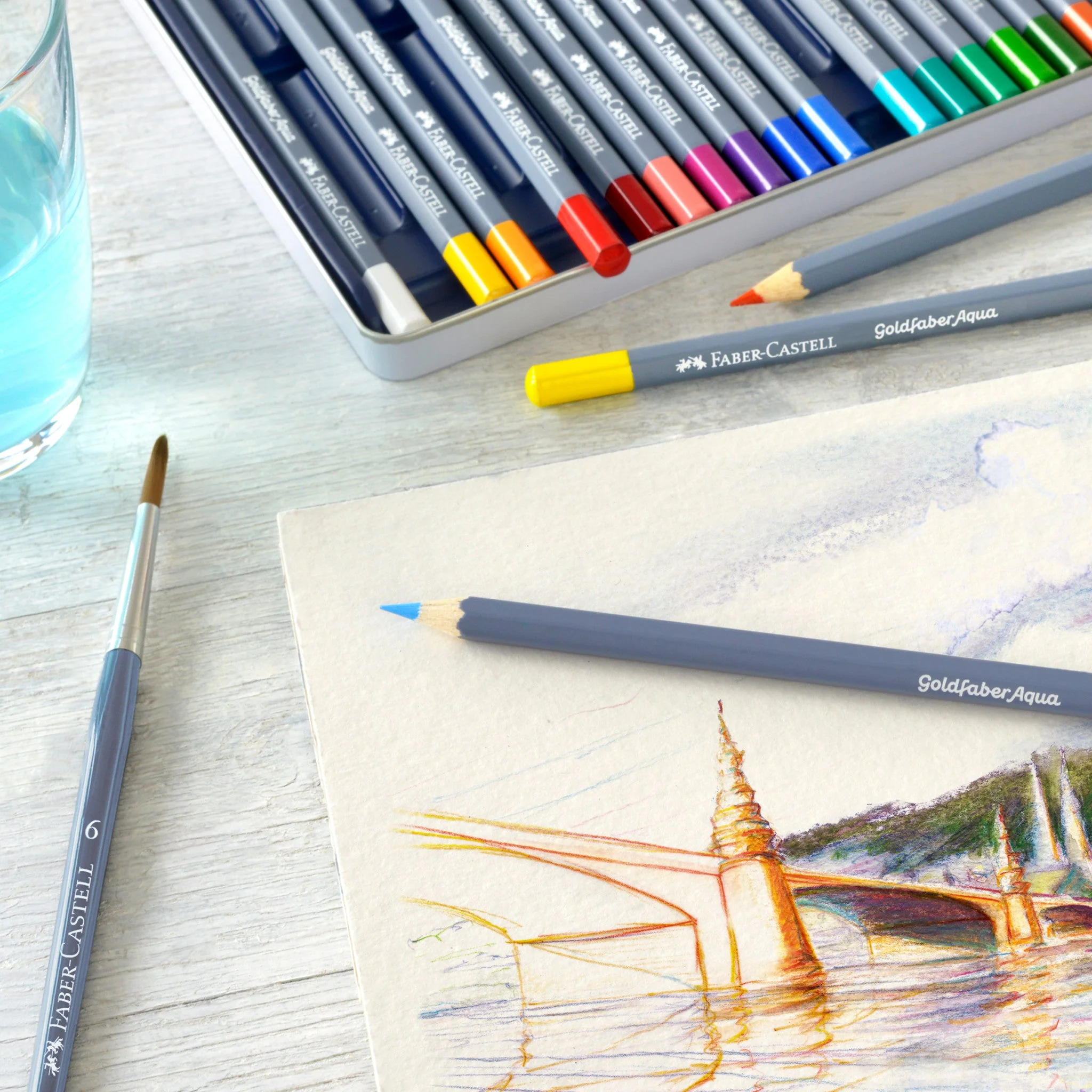 Faber-Castell Goldfaber Aqua Color Pencils - 24 pack - Image 5