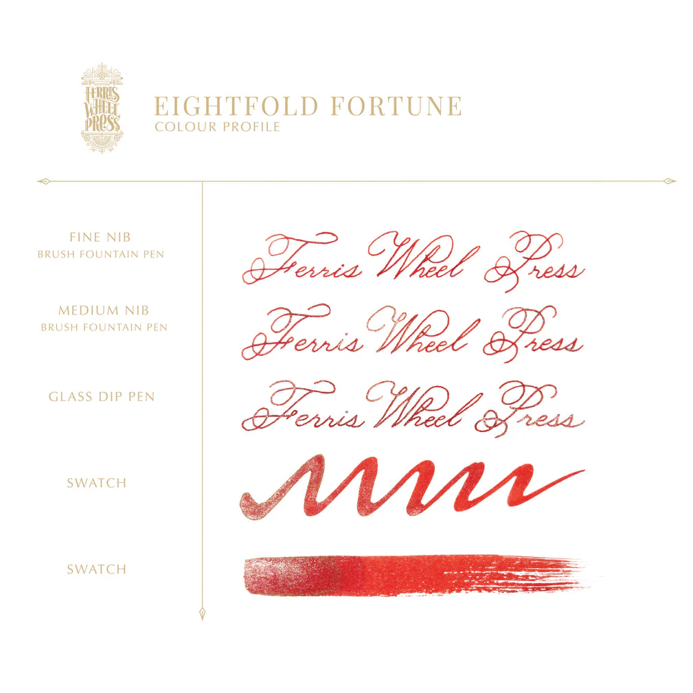 Ferris Wheel Press 2026 Lunar New Year - Eightfold Fortune - 20ml Bottled Ink (Special Edition) - Image 5
