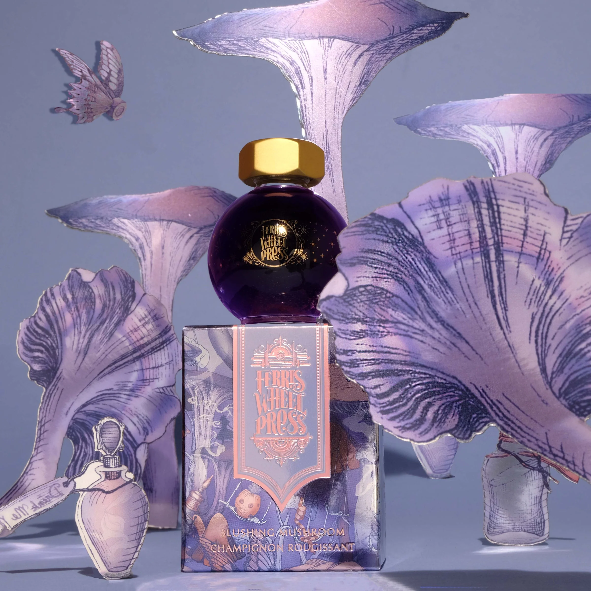Ferris Wheel Press Blushing Mushroom - 20ml bottled Ink (Special Edition) - Image 4