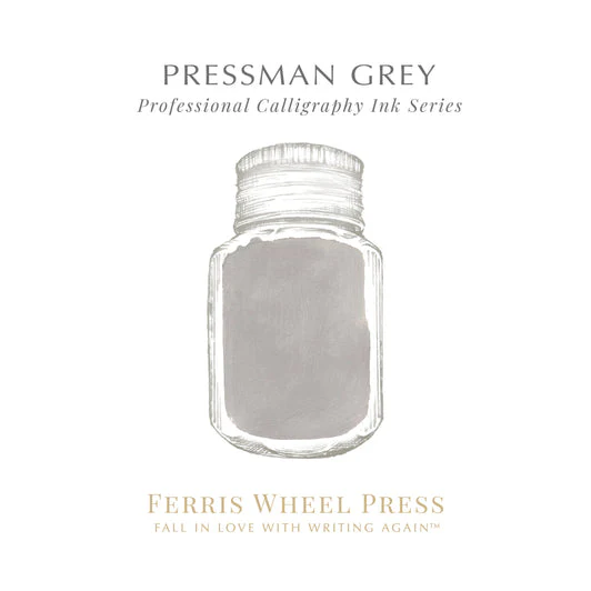 Ferris Wheel Press Pressman Grey - 28ml Calligraphy Bottled Ink - Image 3