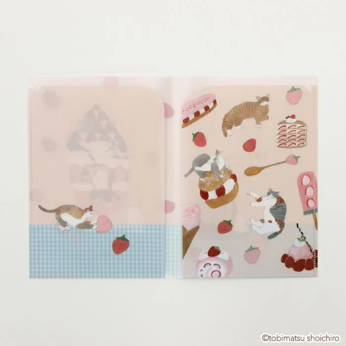 Furukawashiko A5 Clear File - Strawberry Sweets - Image 6