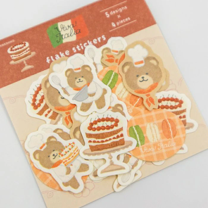 Furukawashiko Flake Stickers - Dessert Bear - Image 3