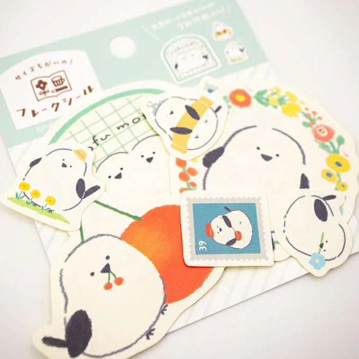 Furukawashiko Flake Stickers - Watashi Biyori - Fluffy Birds - Image 3