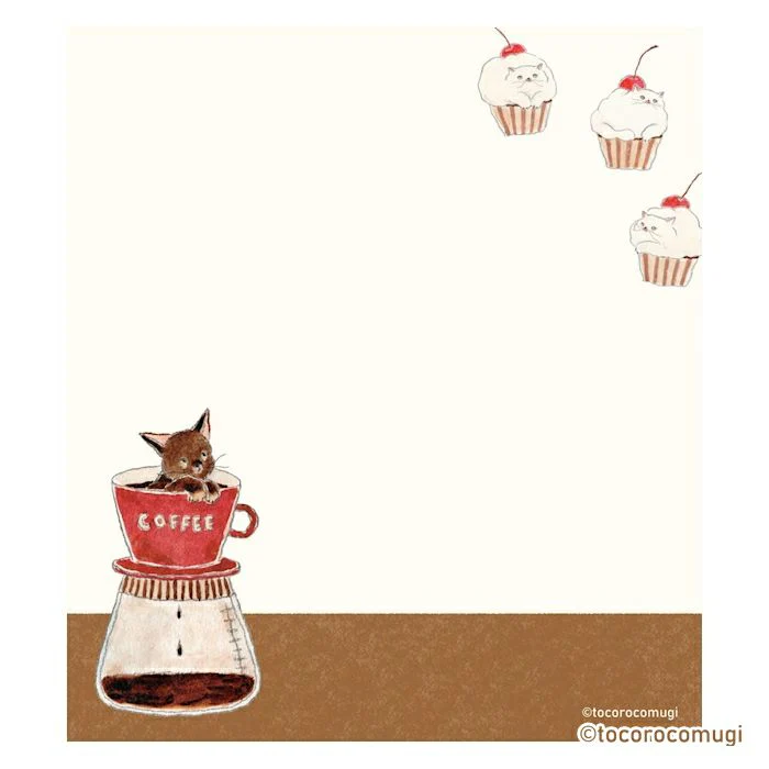 Furukawashiko Tocorocomugi Memo Pad - Coffee Shop - Image 3