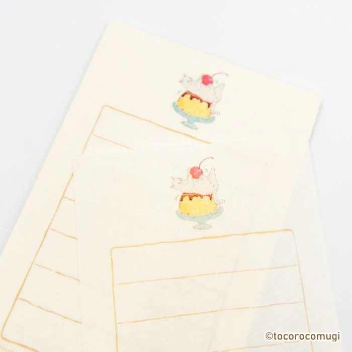 Furukawashiko Tocorocomugi Mini Letter Set - Sweets - Image 3