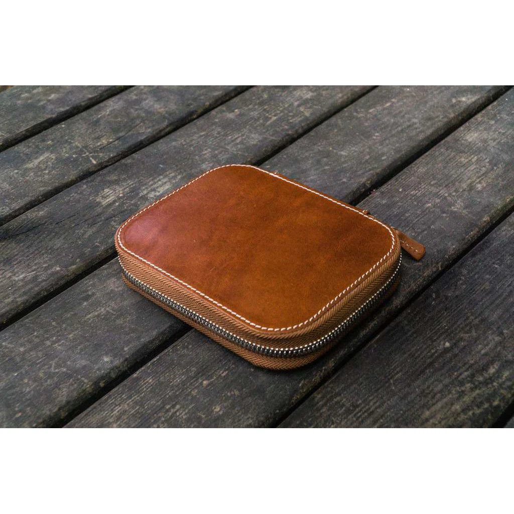 Galen Leather 10 Pen Zipper Case - Image 15