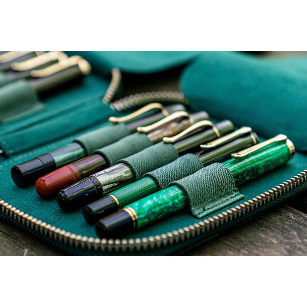Galen Leather 10 Pen Zipper Case - Image 2