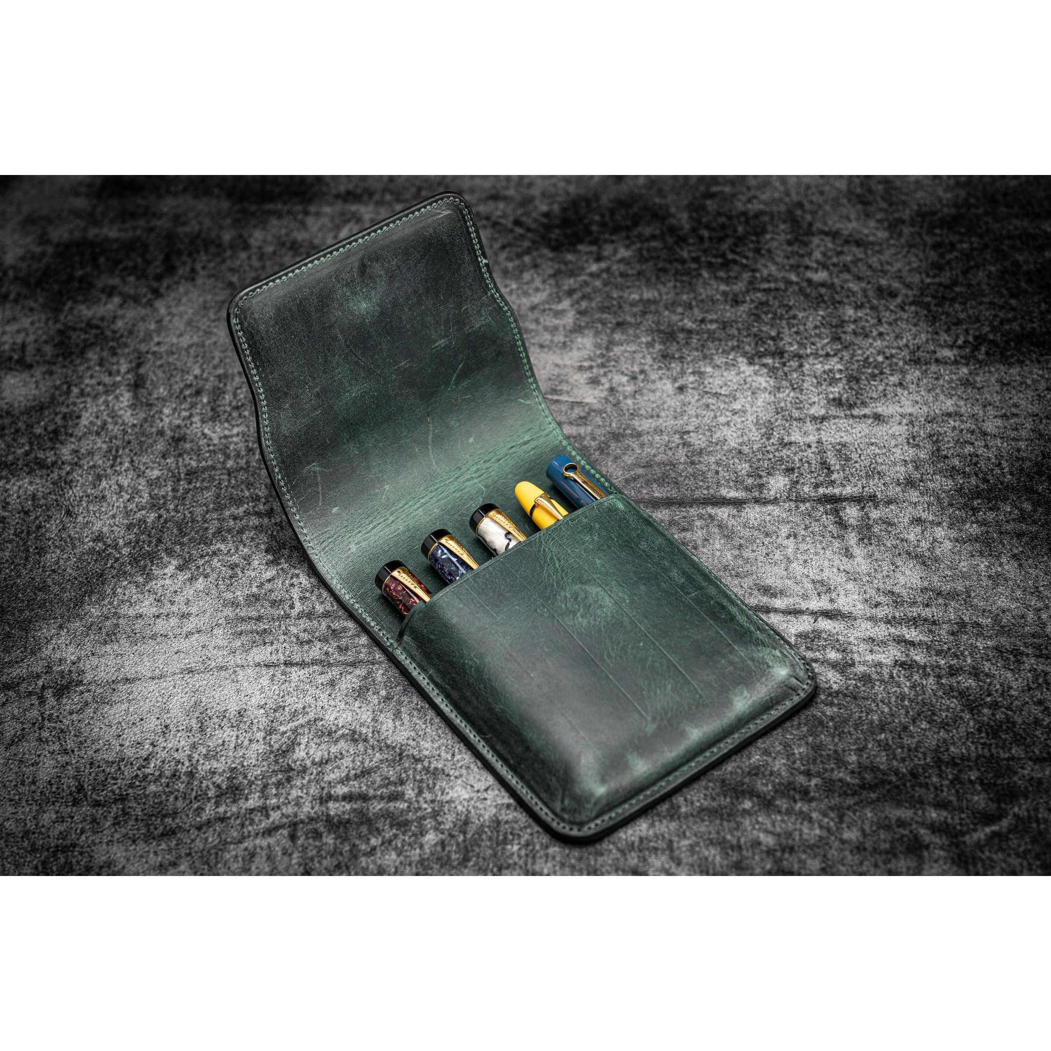 Galen Leather 5 Pen Flap Case - Image 13