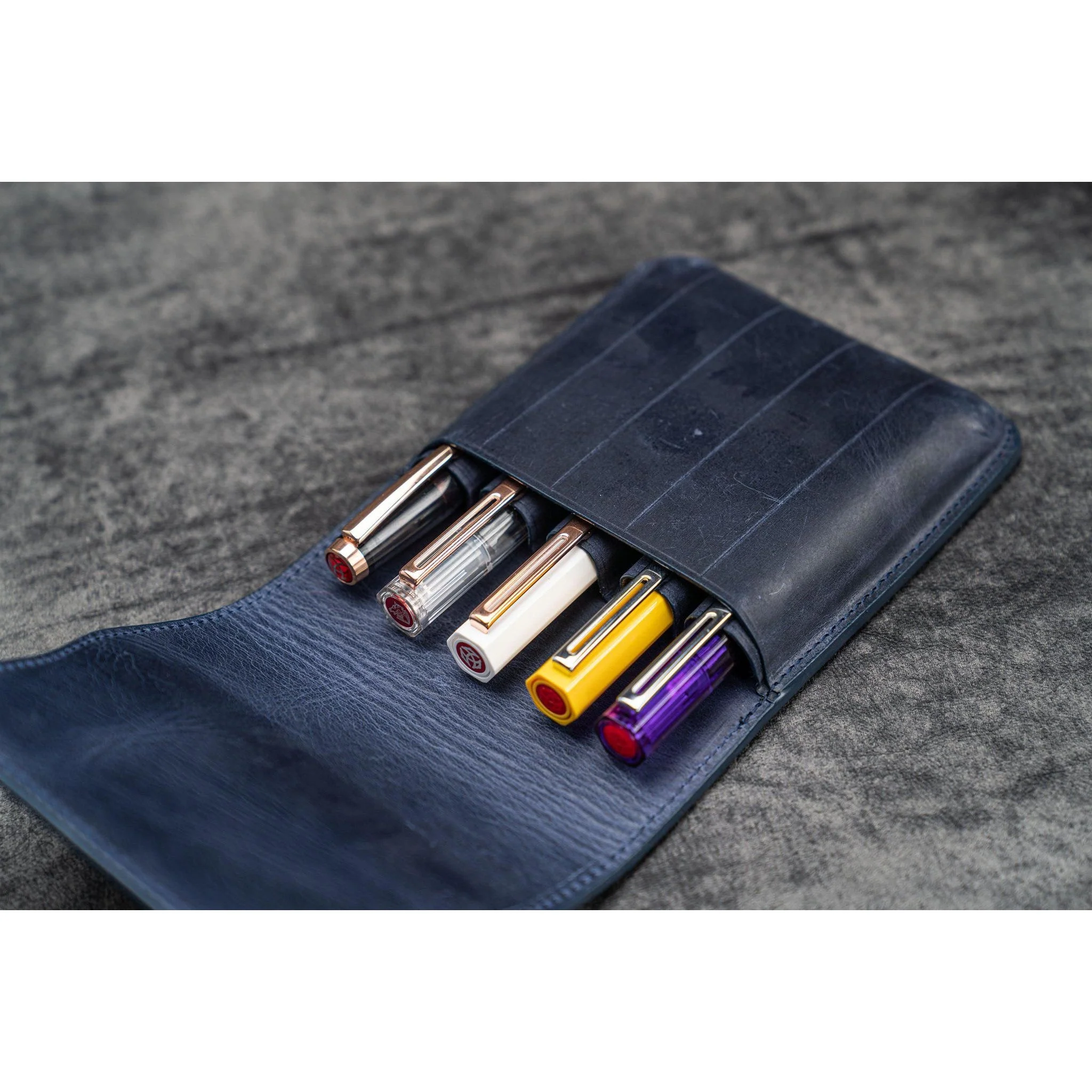 Galen Leather 5 Pen Flap Case - Image 18