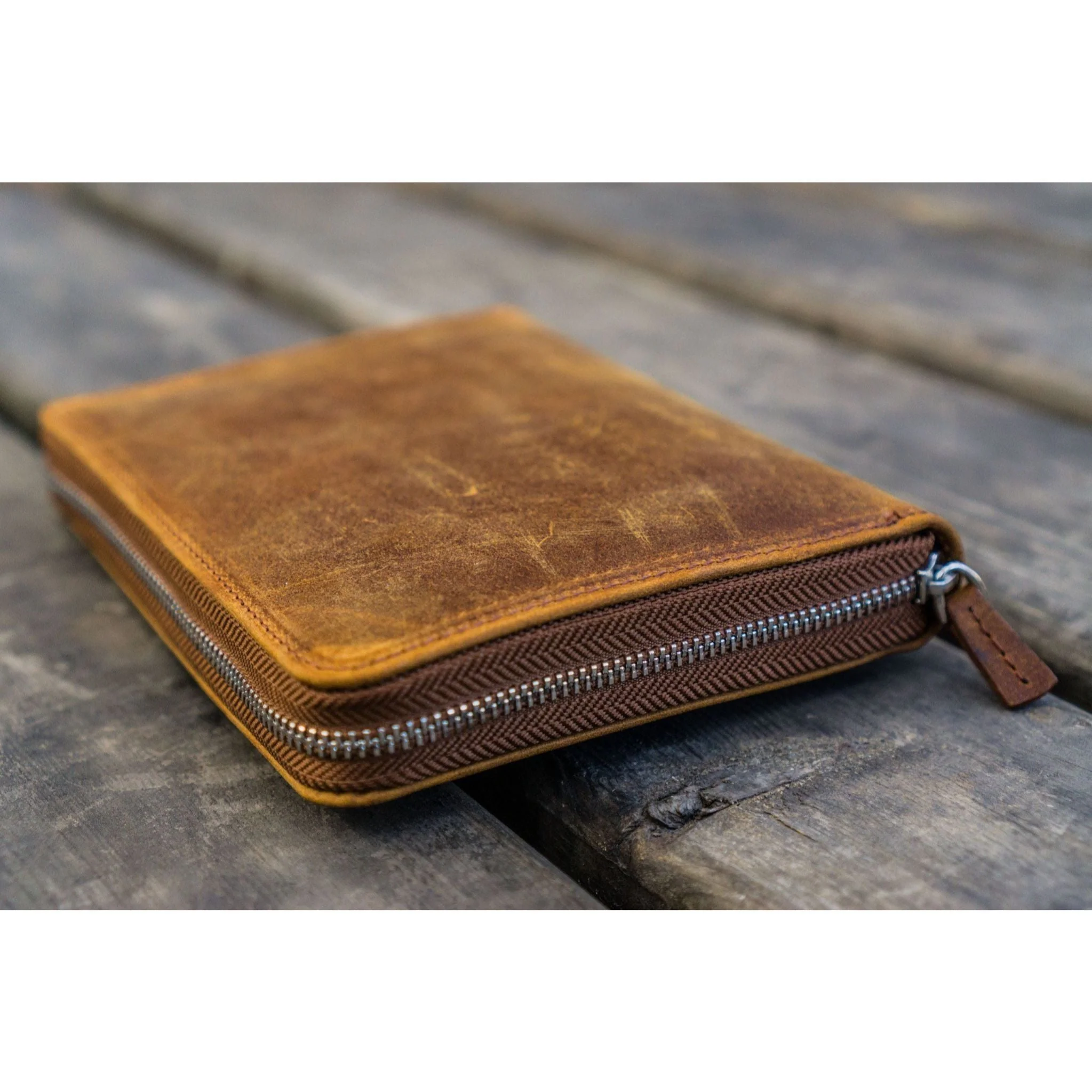 Galen Leather 5 Pen Zipper Case - Image 17