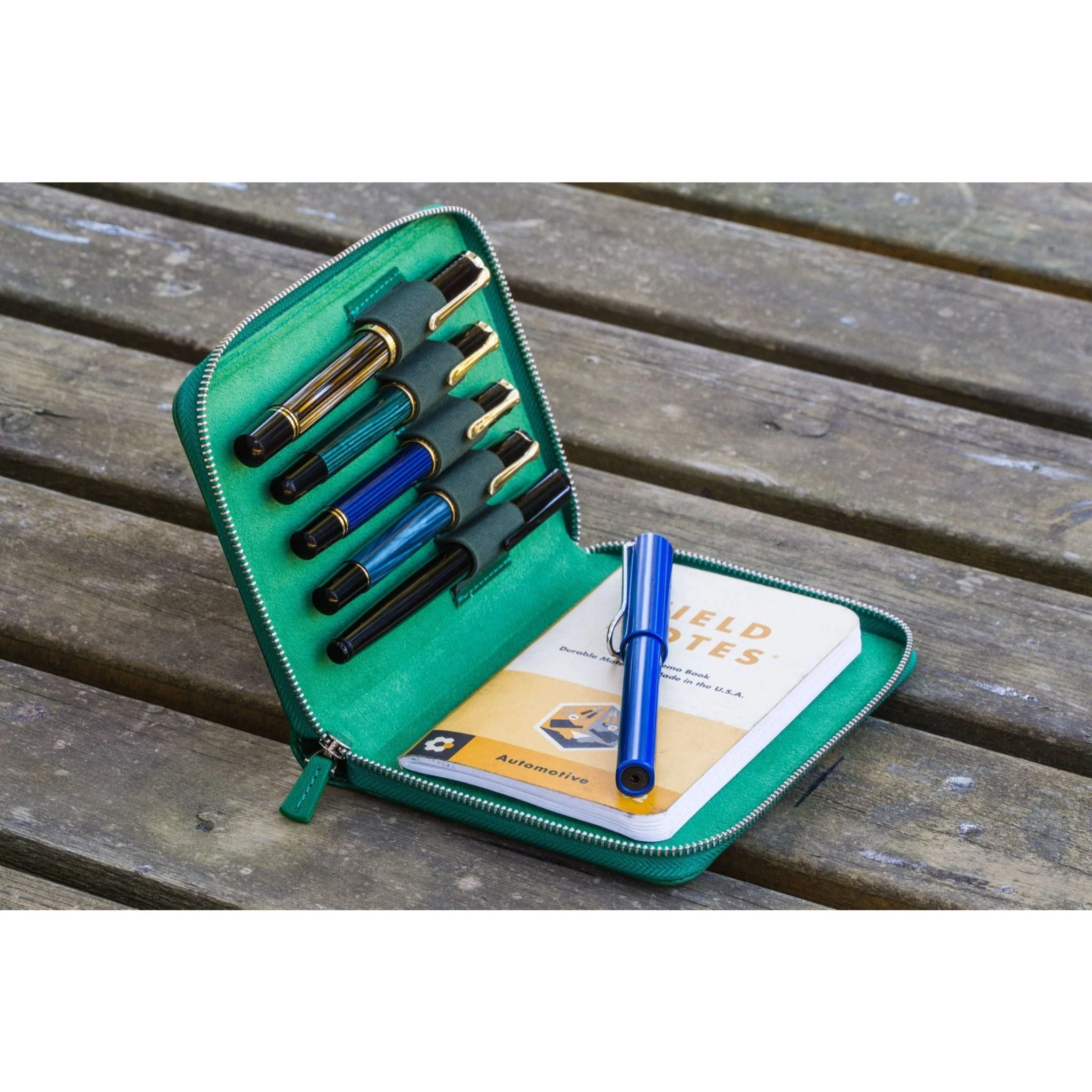 Galen Leather 5 Pen Zipper Case - Image 26