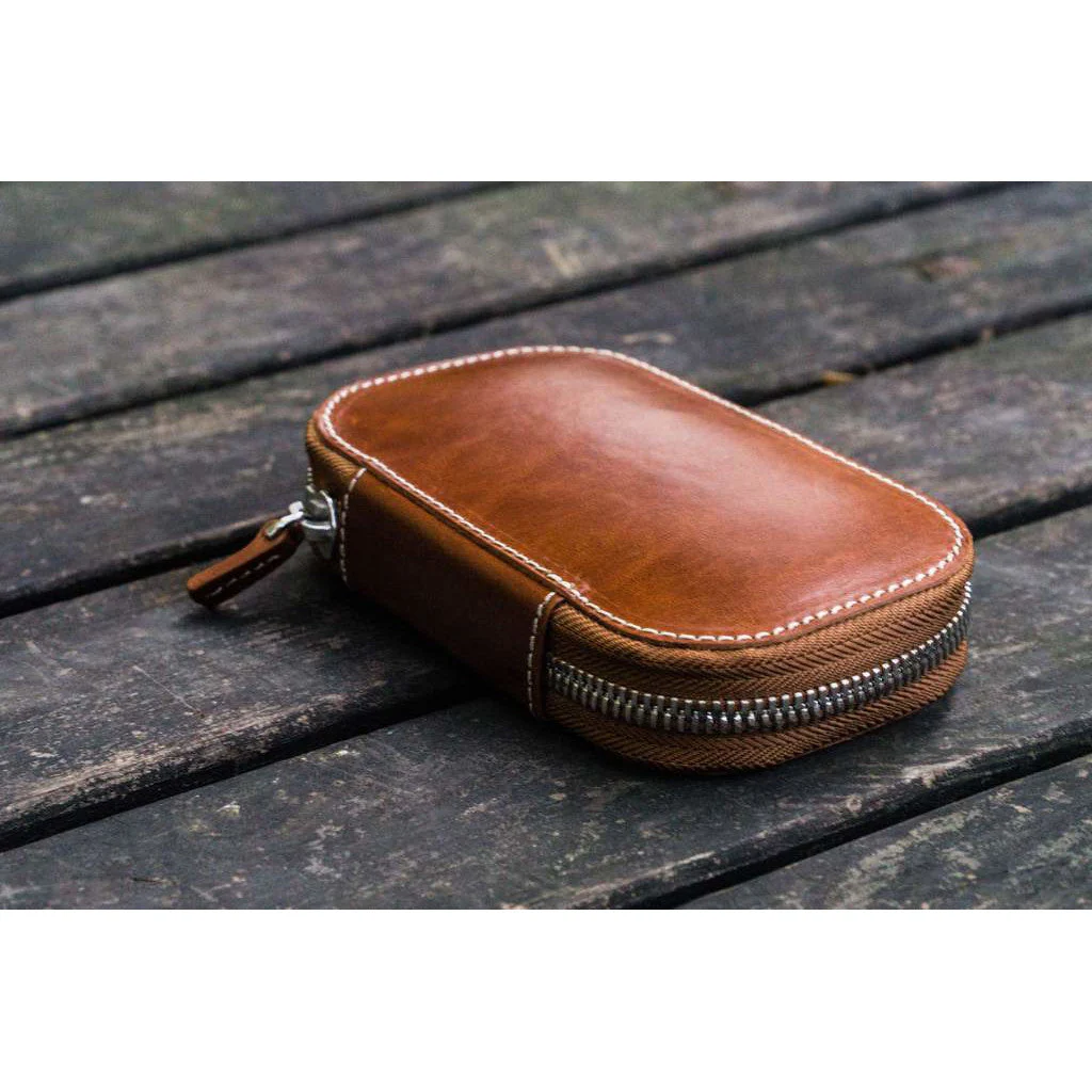 Galen Leather 6 Pen Zipper Case - Image 7