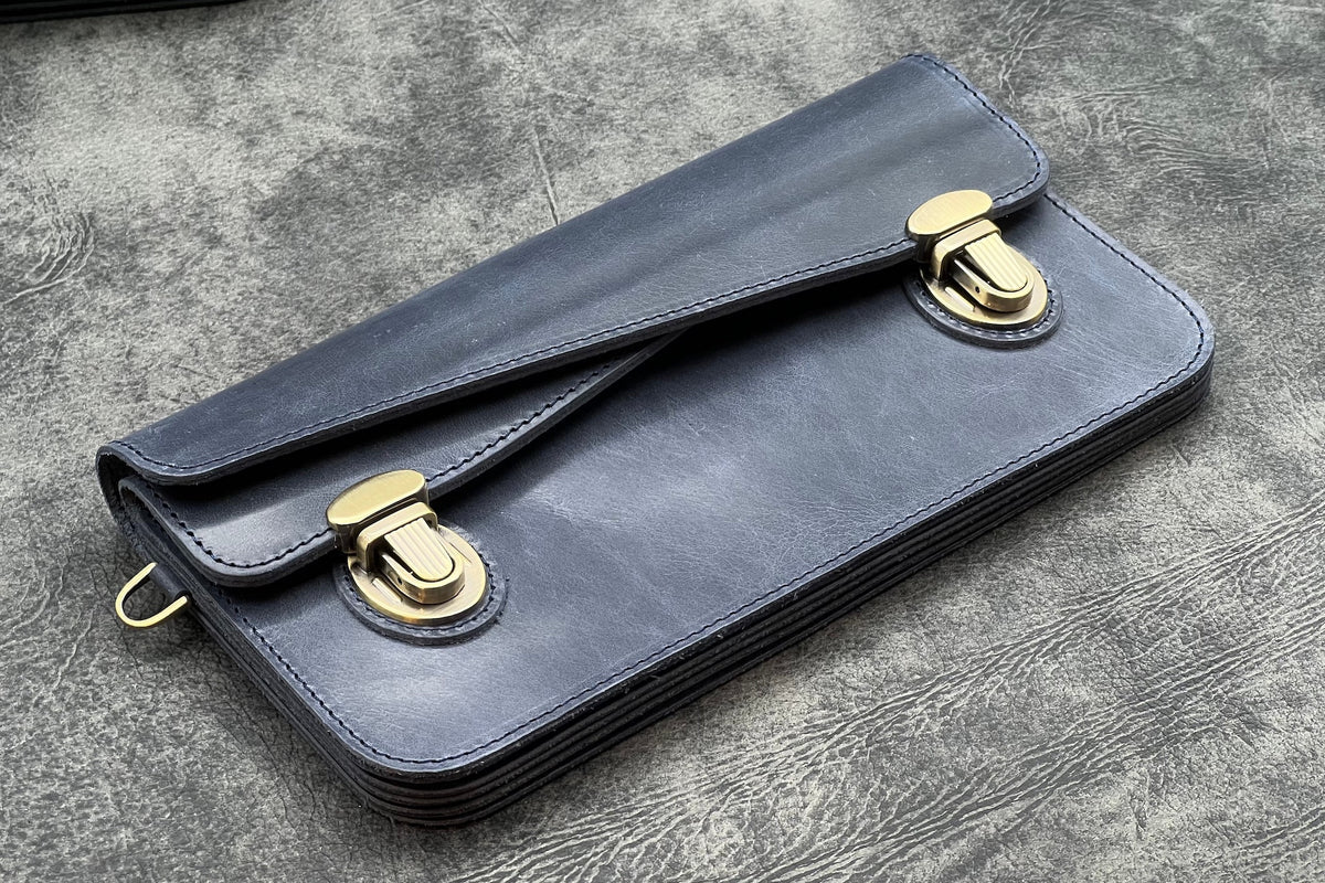Galen Leather Accordion Pouch / Bag - Image 5
