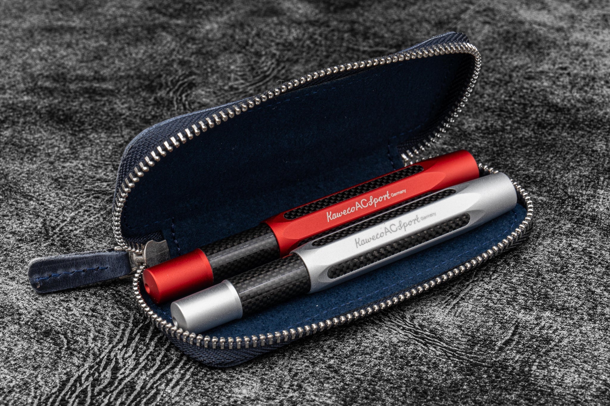 Galen Leather Double Pen Case for Pocket Pen - Image 3