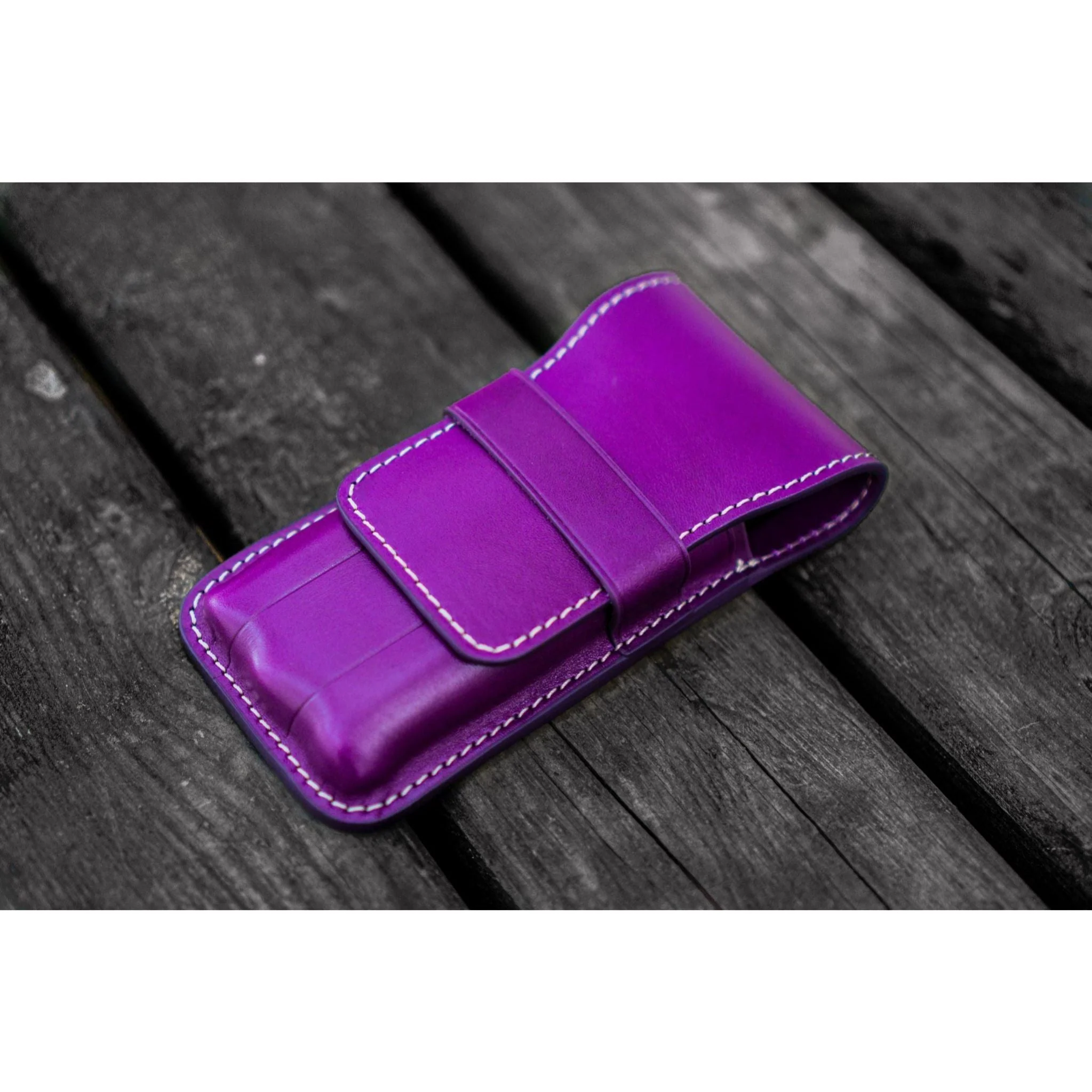 Galen Leather 3 Pen Flap Case - Image 15