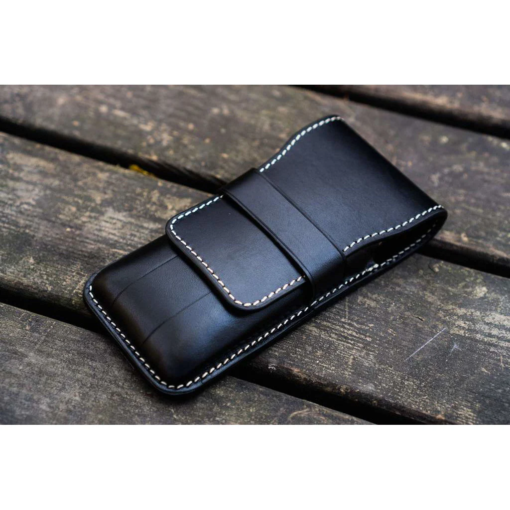 Galen Leather 3 Pen Flap Case - Image 2