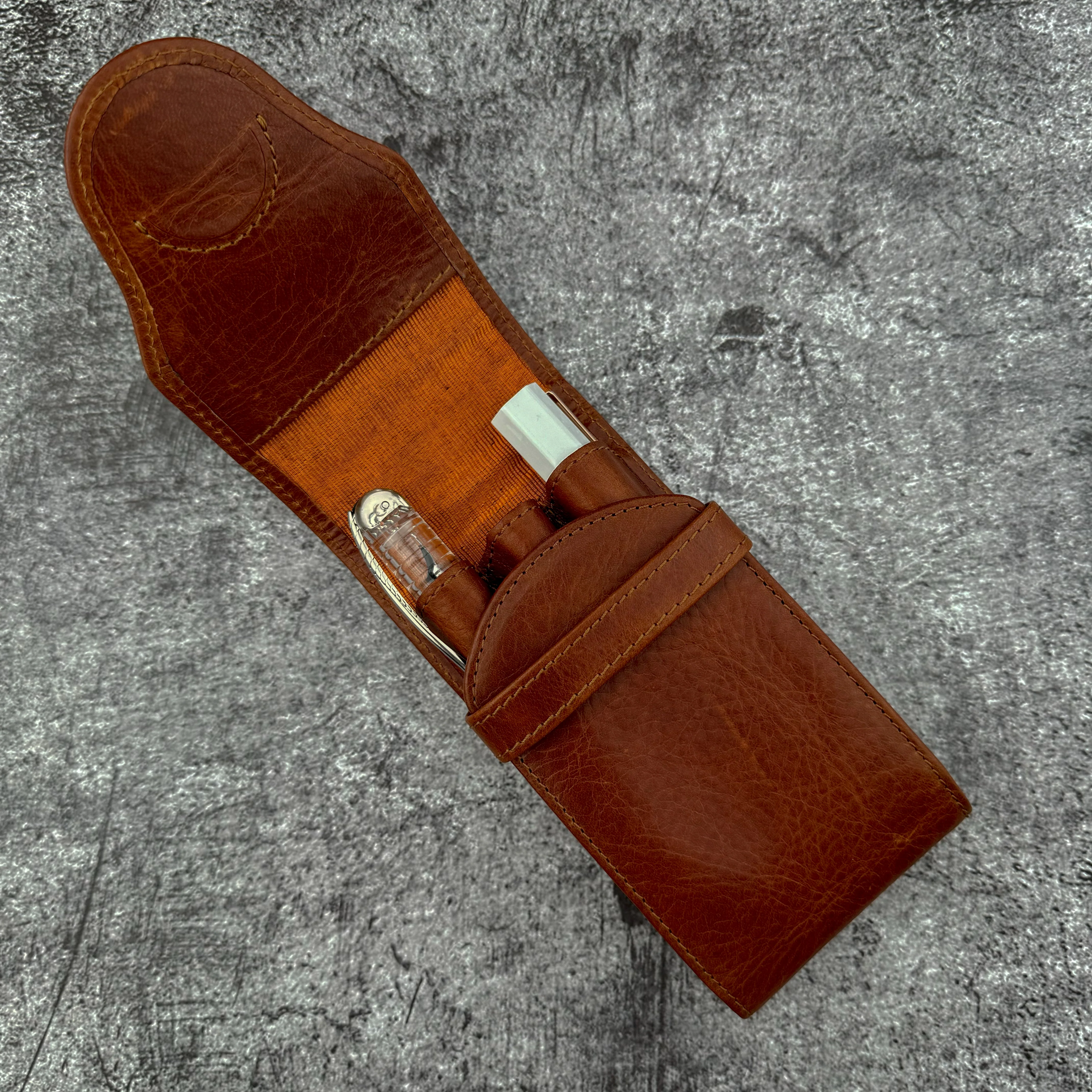 Galen Leather Legacy Collectin TwinFlip Pen Case for 3 Pens - Image 4