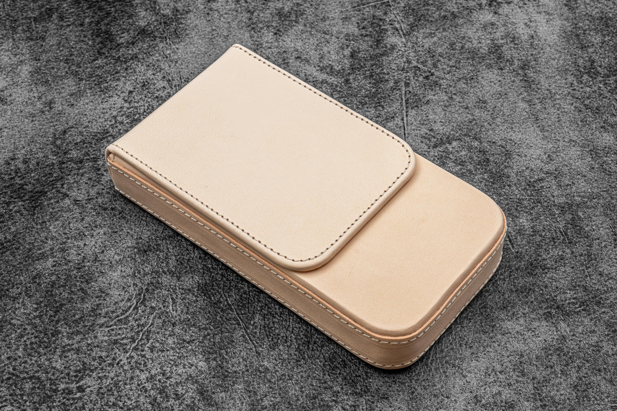 Galen Leather Magnum Opus 3 Slot Hard Pen Case with Removable Pen Tray - Image 22