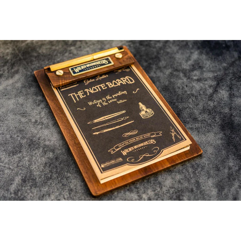 Galen Leather Note Board - Walnut - Image 3