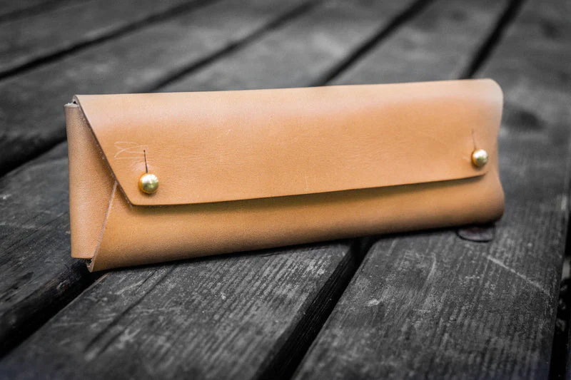 Galen Leather Student Leather Pencil Case - Image 3
