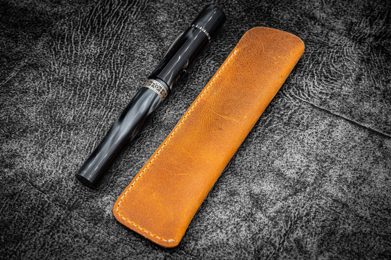 Galen Leather Single Pen Sleeve - Image 2