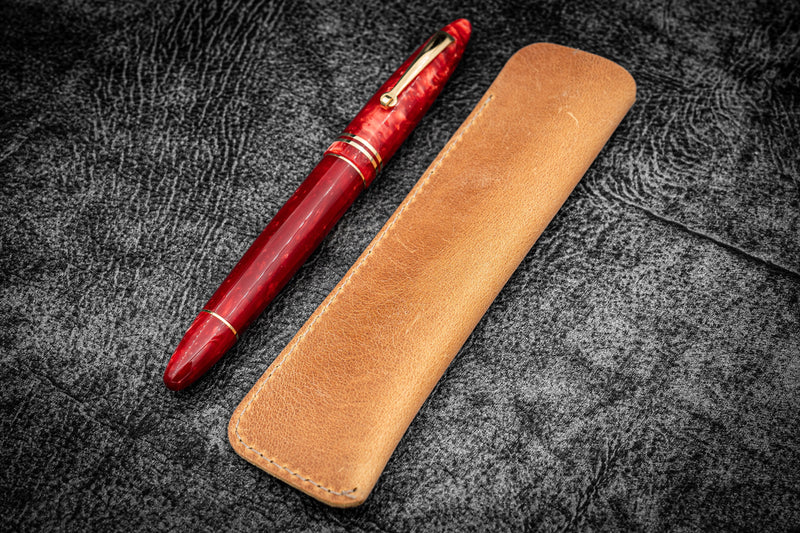 Galen Leather Single Pen Sleeve - Image 6